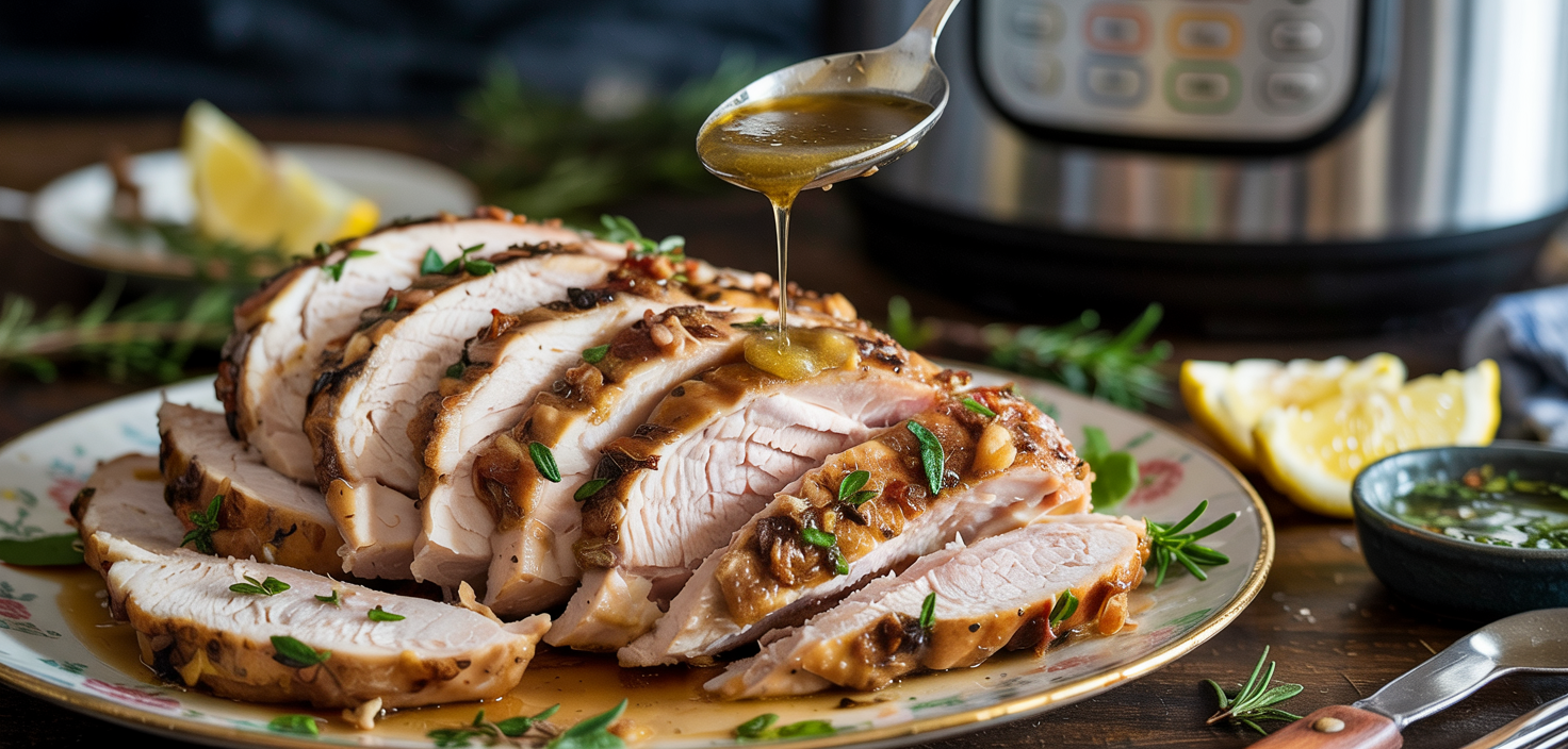 Juicy Keto Instant Pot Turkey Breast With Herbs