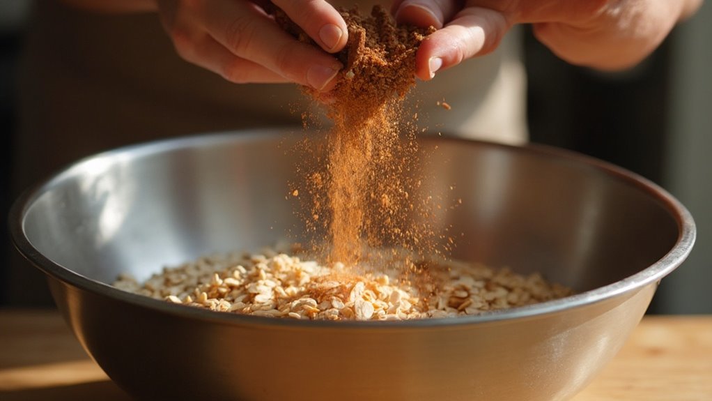 add oats and spices