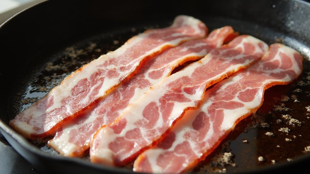 arrange bacon in skillet