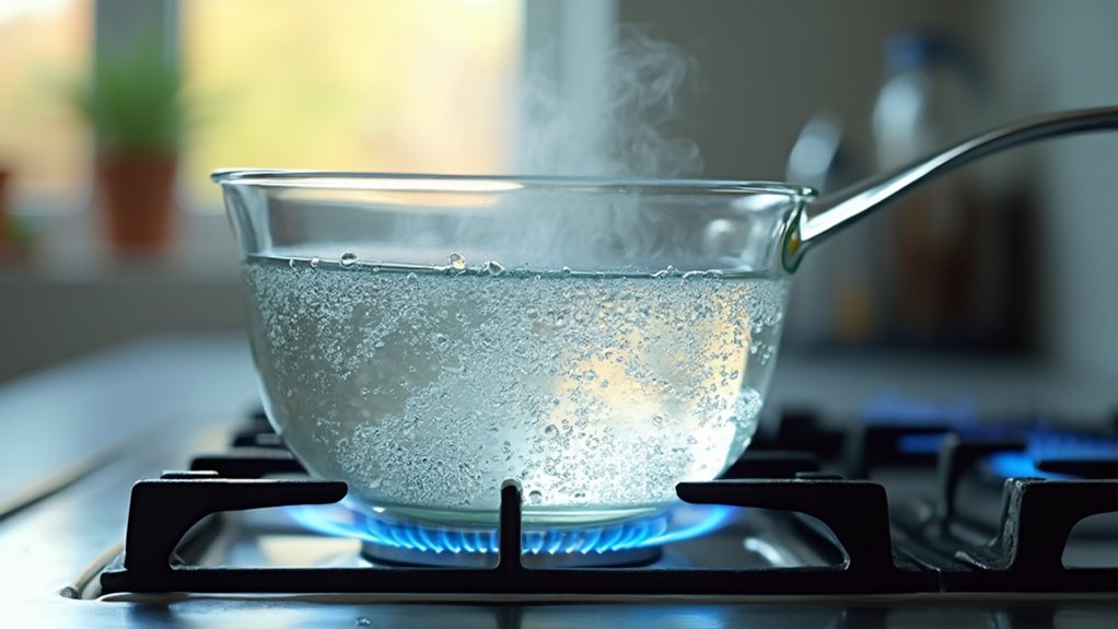 bring water to simmer