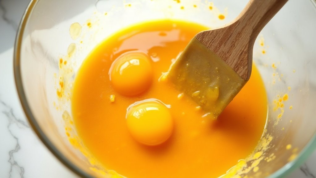 combine pumpkin with eggs