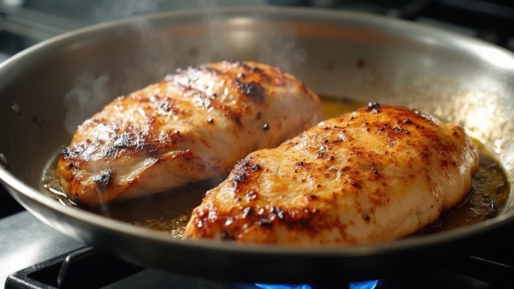 cook chicken until golden