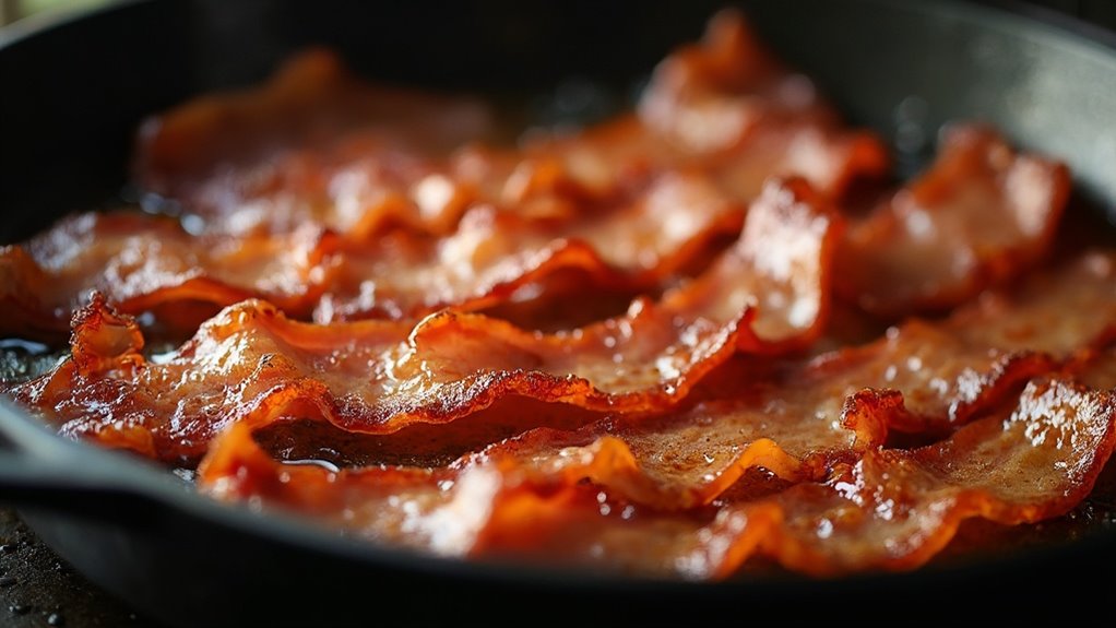 crisp fried bacon preparation step