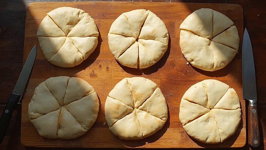 cut pita into triangles
