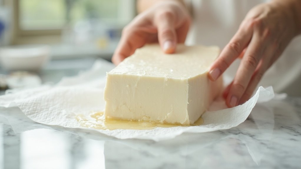 drain liquid from tofu