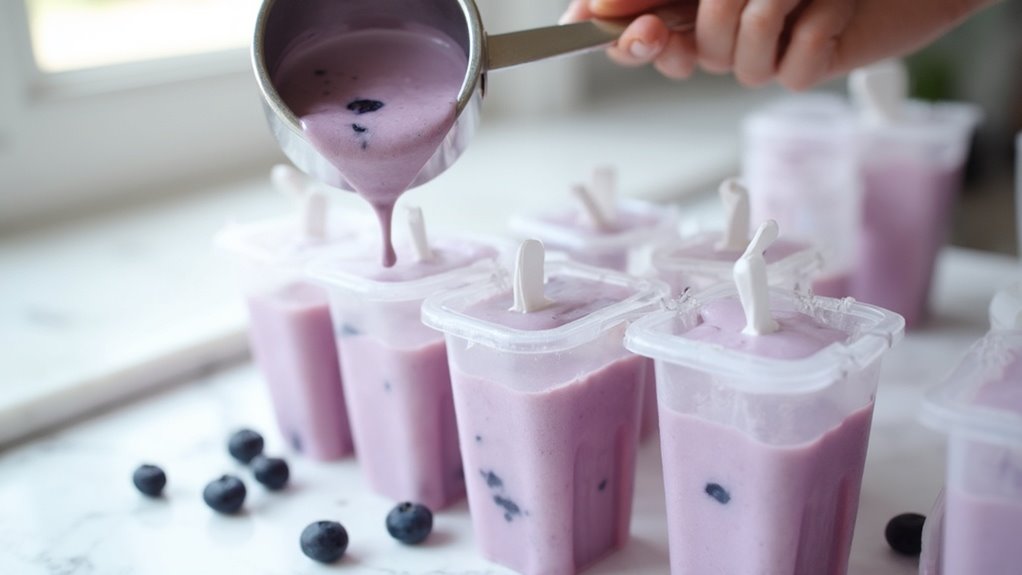 fill molds with mixture