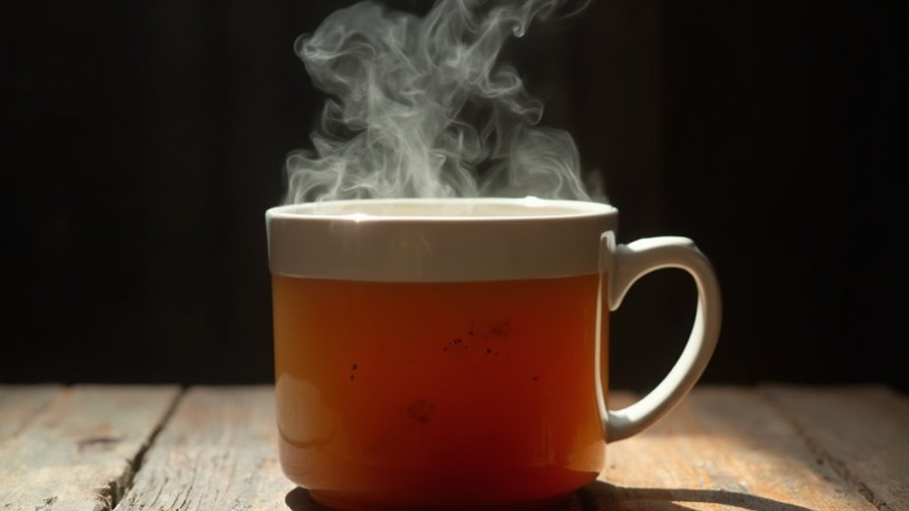 heat broth until steaming