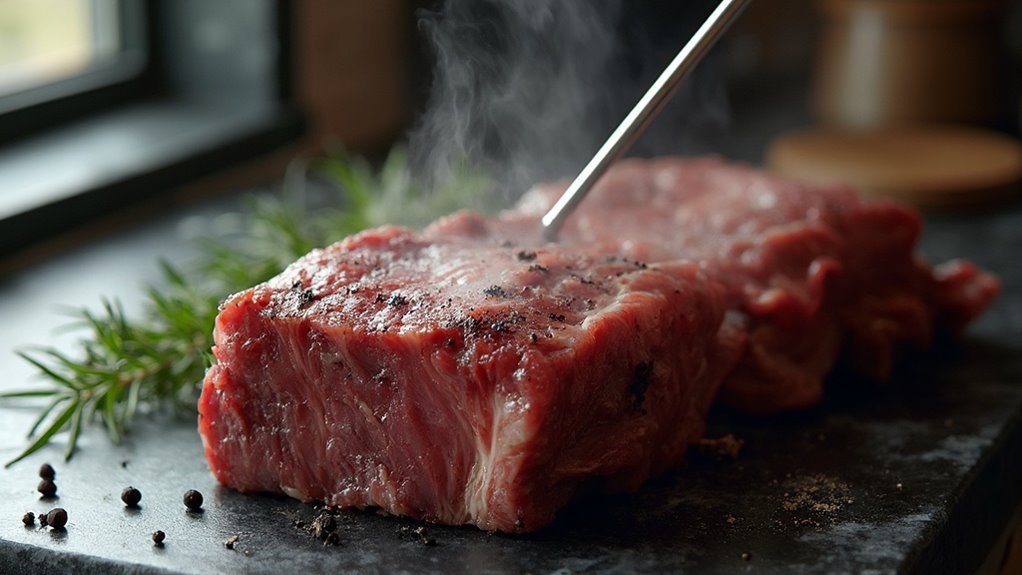 heat meat to room temperature