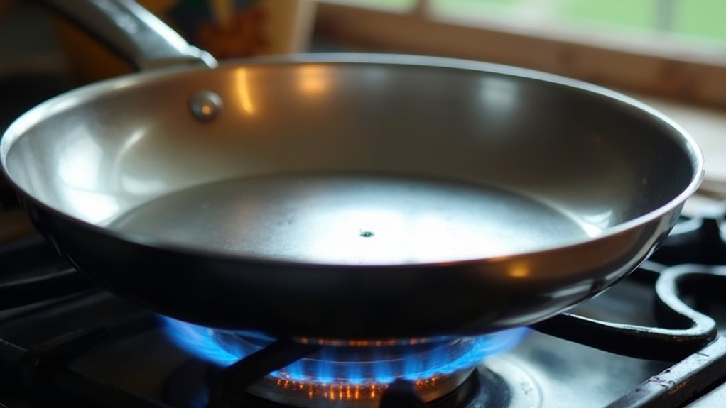 heat pan over medium