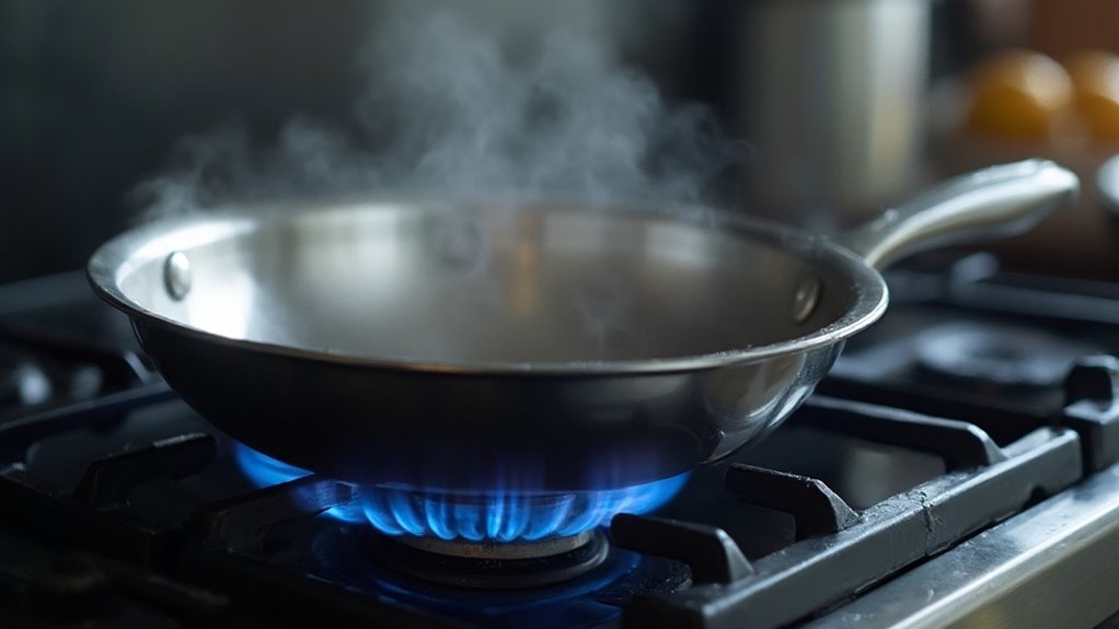 heat skillet until hot