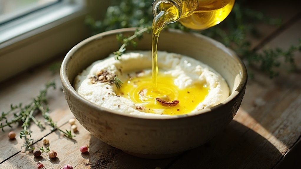 incorporate olive oil mixture
