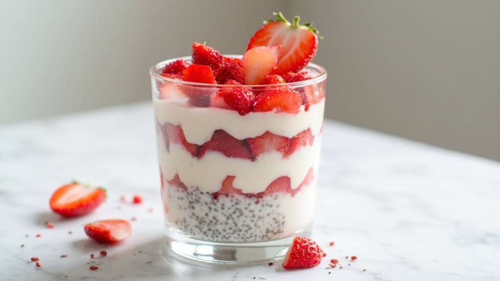 layer parfait in glass