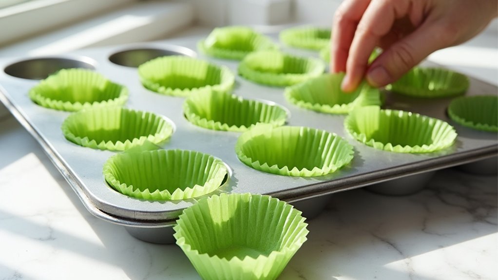 line the muffin tin