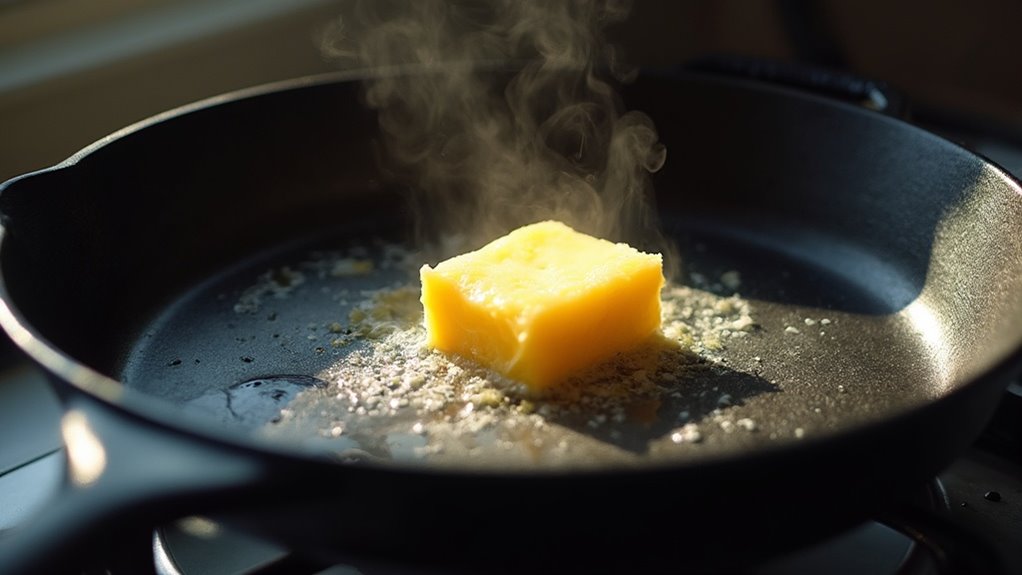 melt butter in pan