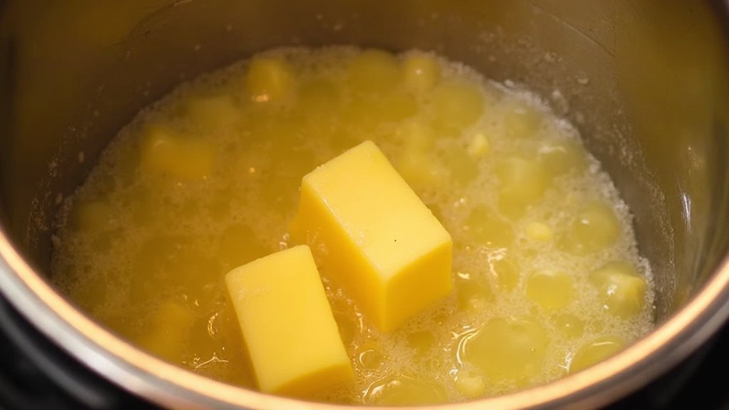 melt butter until foamy
