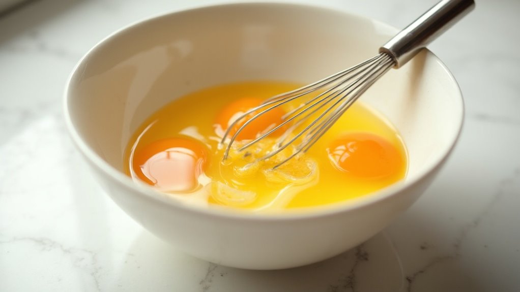 mix eggs before anything