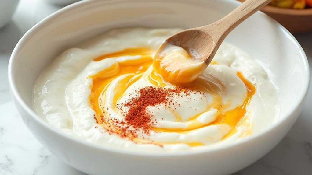 mix yogurt with spices