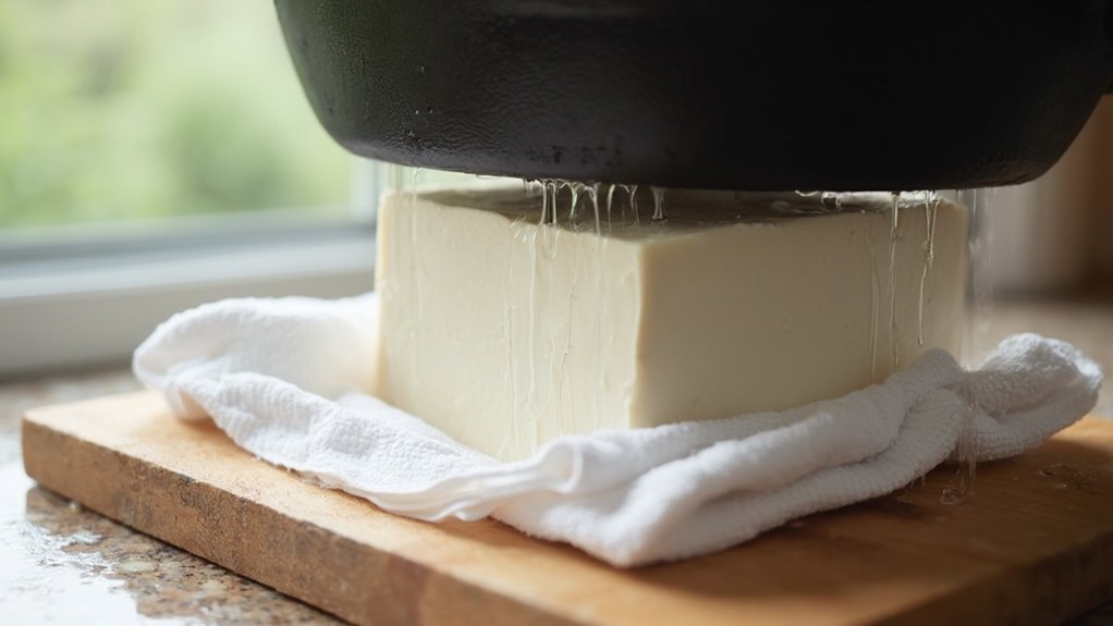 press tofu with towels