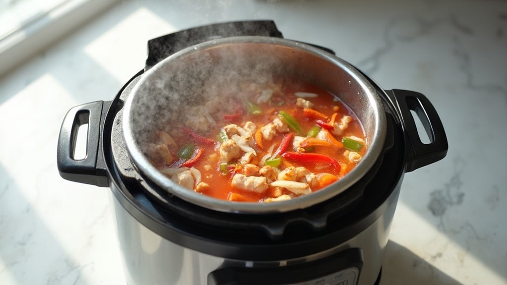 pressure cook with lid