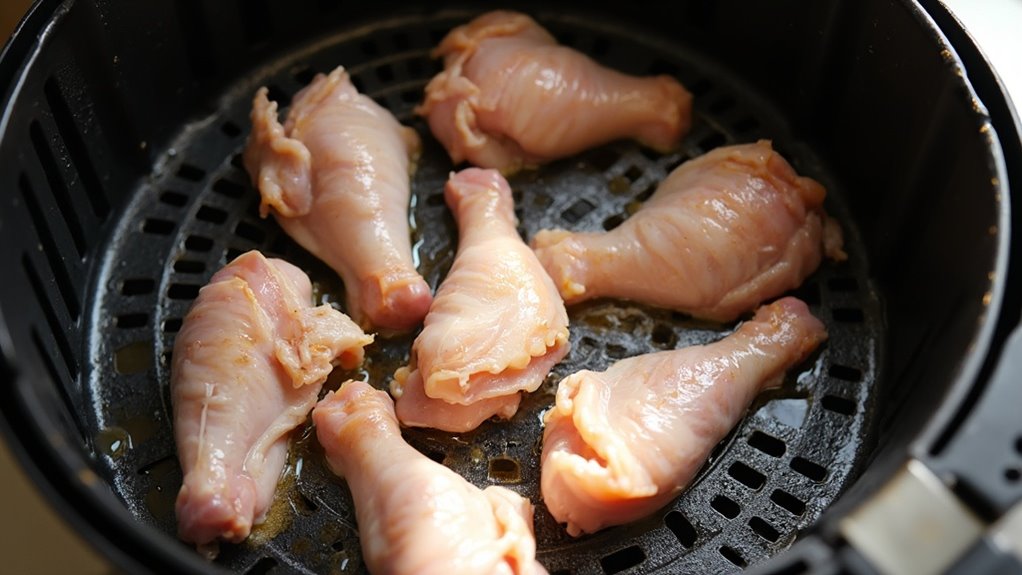 put wings in basket