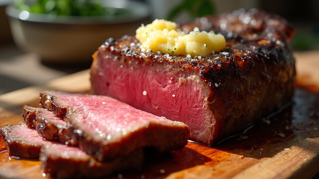 rest and slice steak