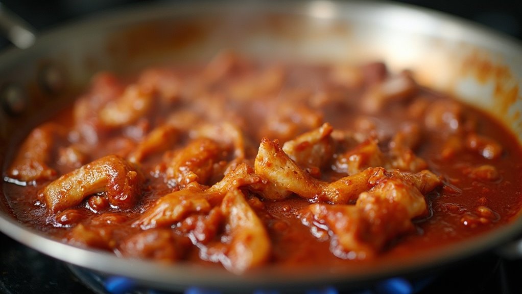 simmer with bbq sauce