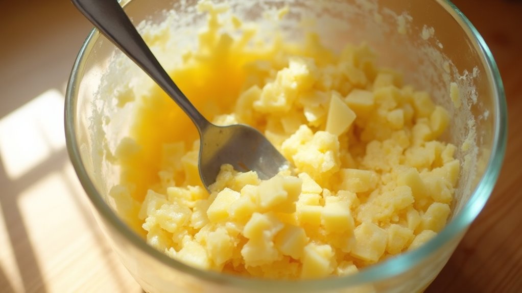 smoothly mash the bananas