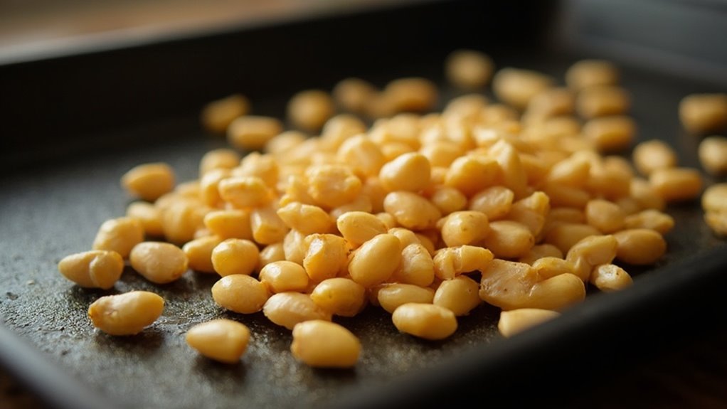 spread beans on sheet