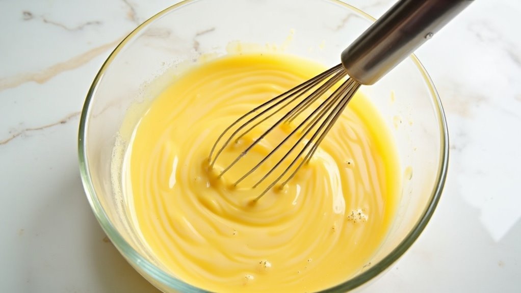 whisk egg cream mixture thoroughly